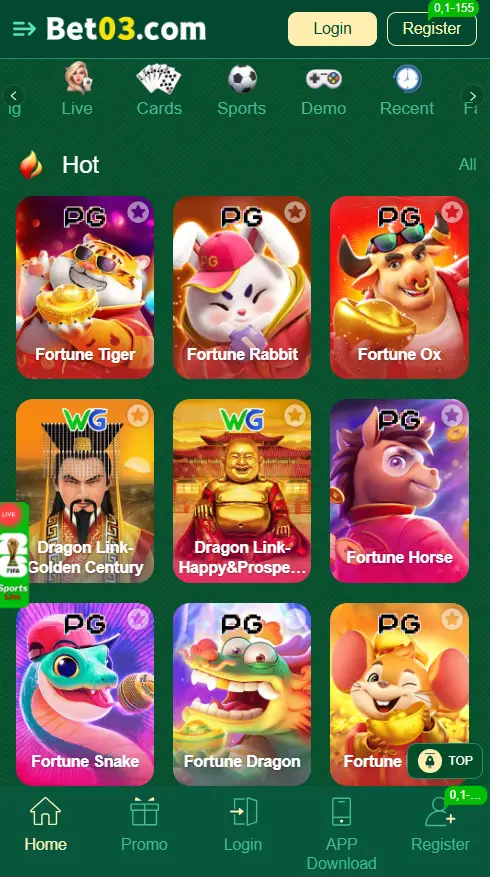 Bet03 hot games
