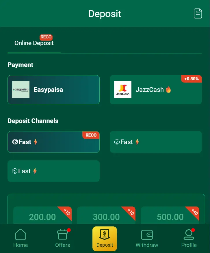 EU777 Game deposit