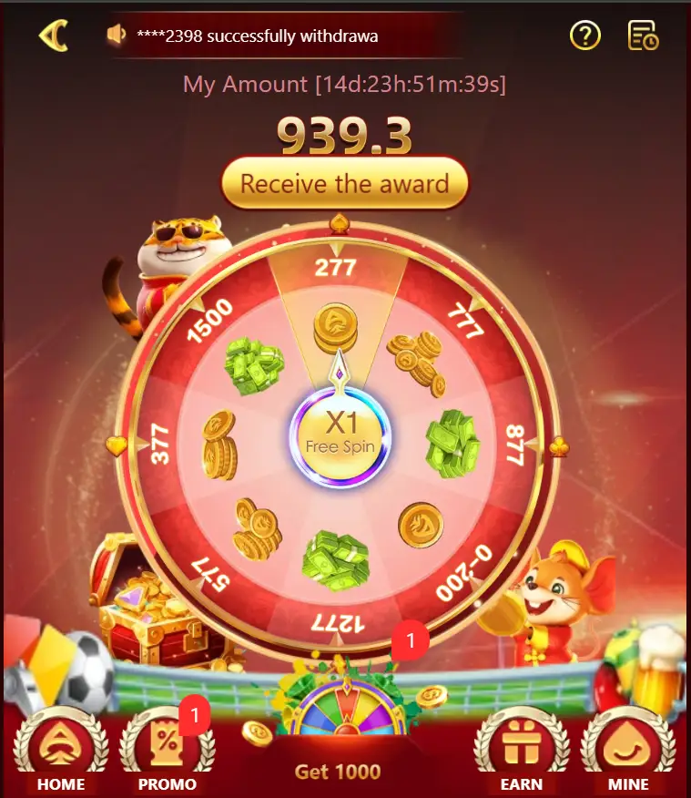 HOT77 Game wheel bonus