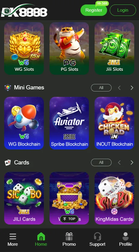 Game features on pk8888