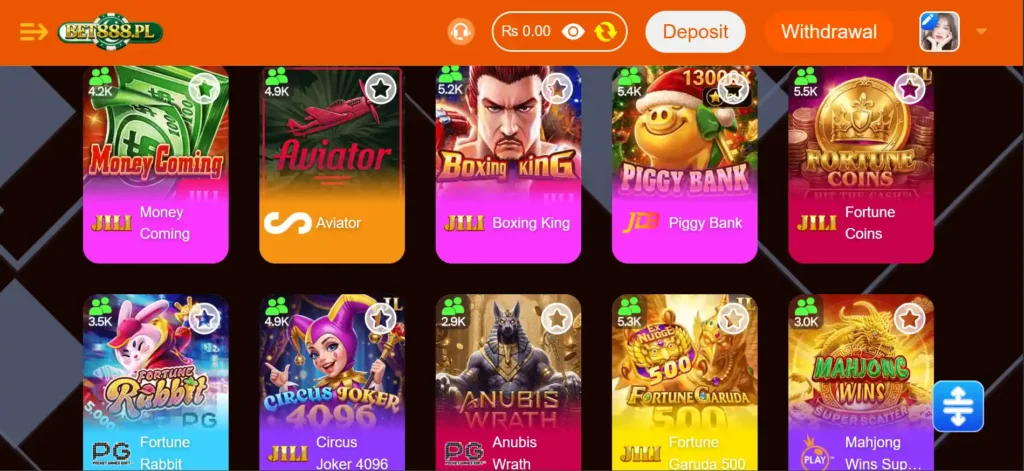 Hot Games on Bet888