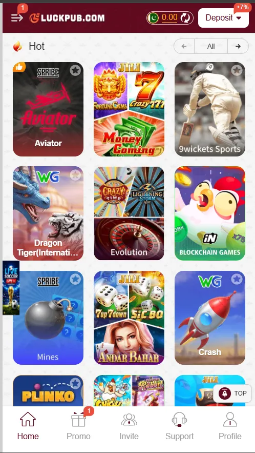 Hot Games on LuckPub