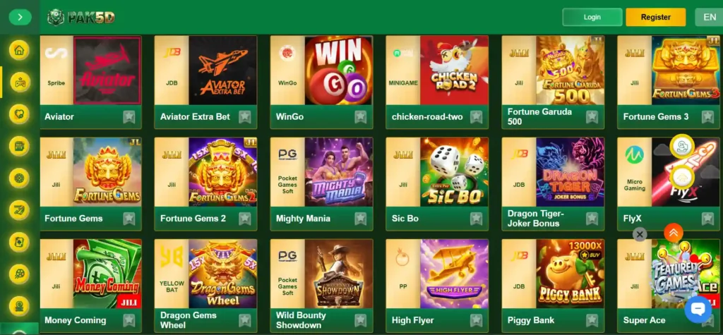 Hot Games on Pak5D Game