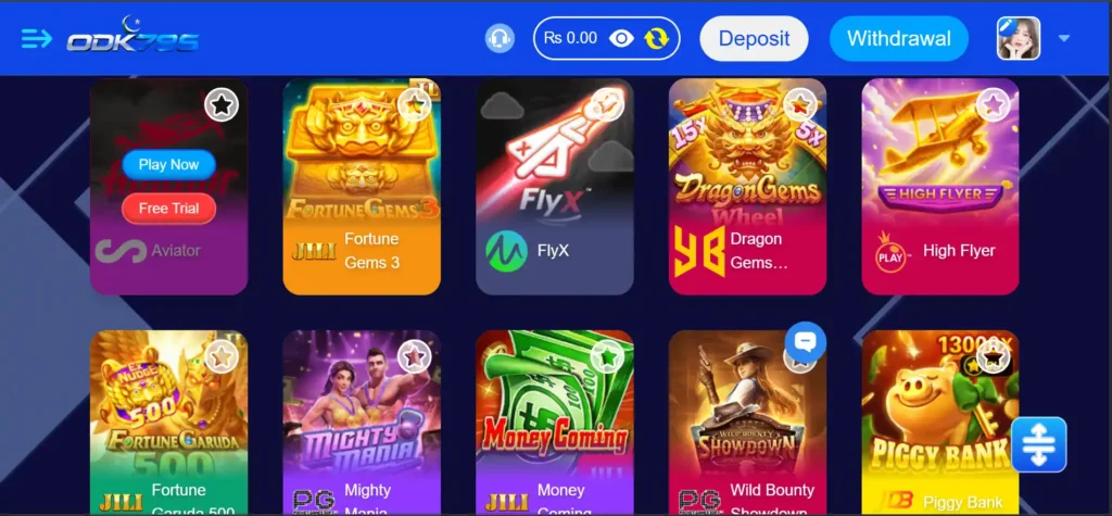 Hot games on ODK795 Game