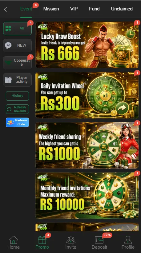 Events on JEETO999