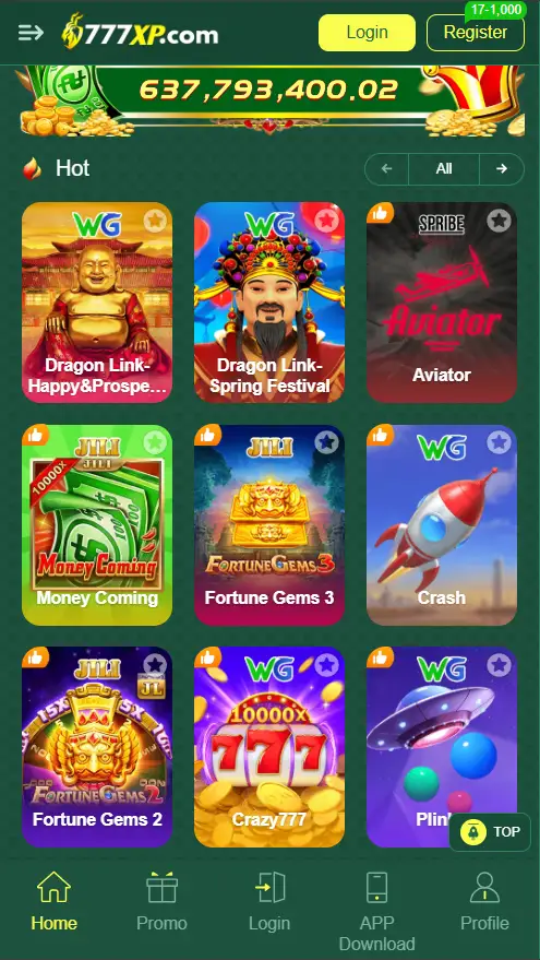 Hot games on 777XP