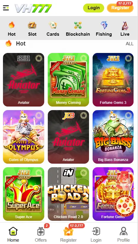 Hot games on VH777