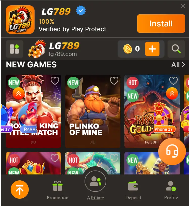New games on LG789 APK