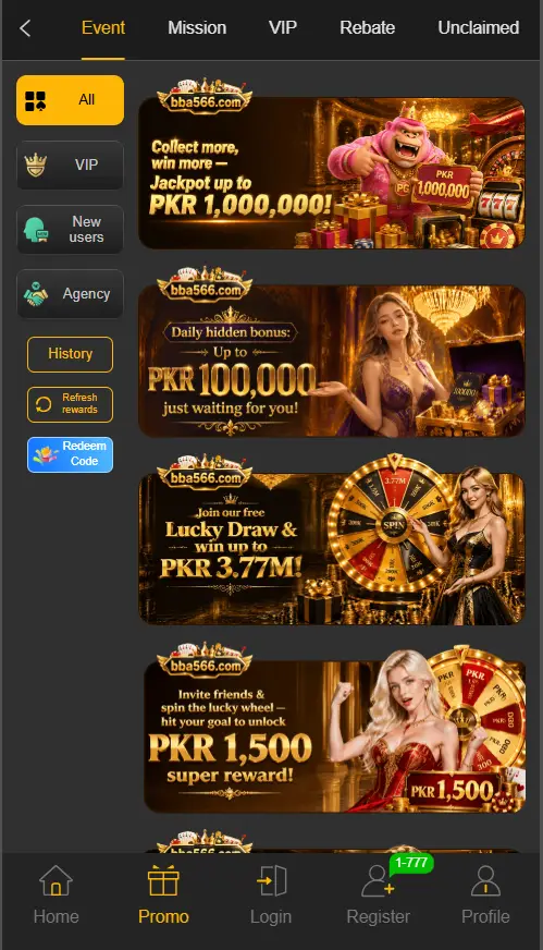 Promotion on BBA566 Game