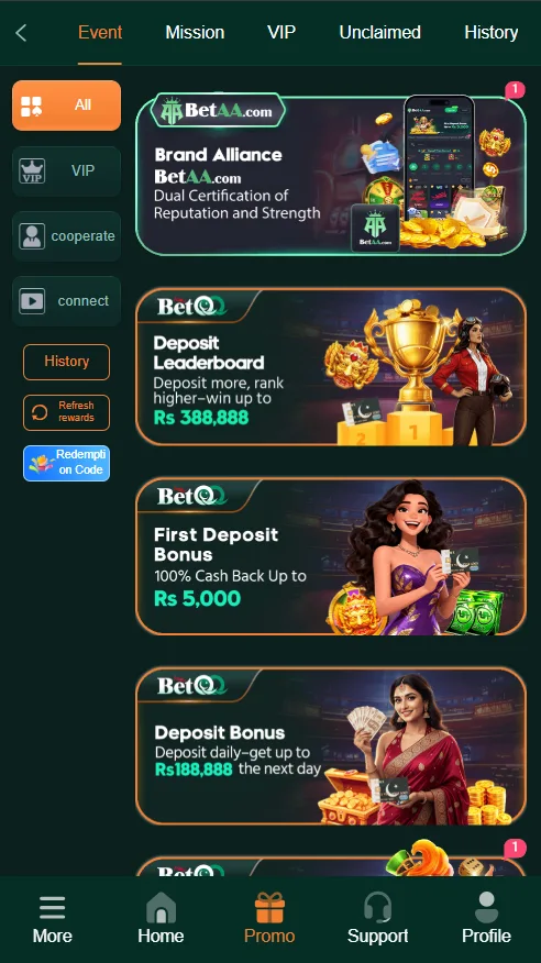 Promotion on BETQQ Game