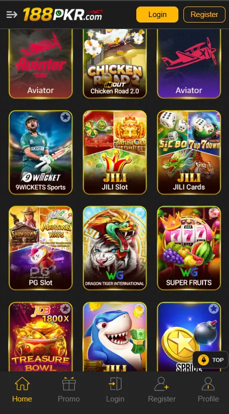 Hot games on 188PKR APK
