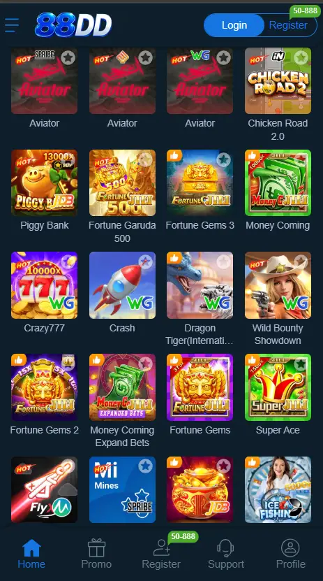 Hot games on 88DD