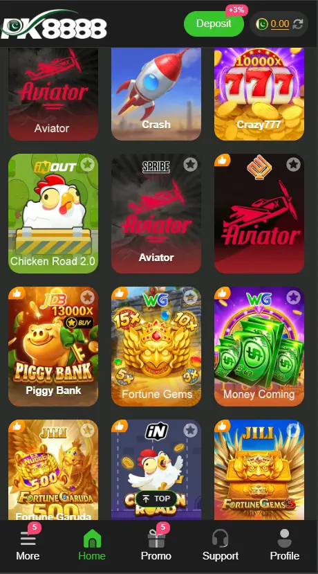 Hot games on PAK88 APK